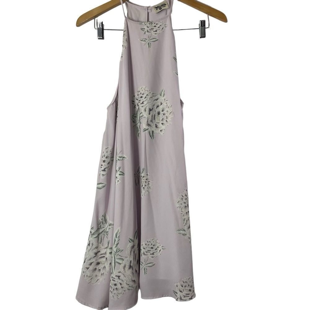 Show Me Your Mumu Dresses Floral Gomez Mini Dress Size L Purple Lilac - Picture 4 of 11